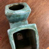 Glazed ceramic vase signed Mat