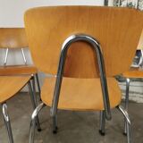 Set of 6 stackable chairs 1970