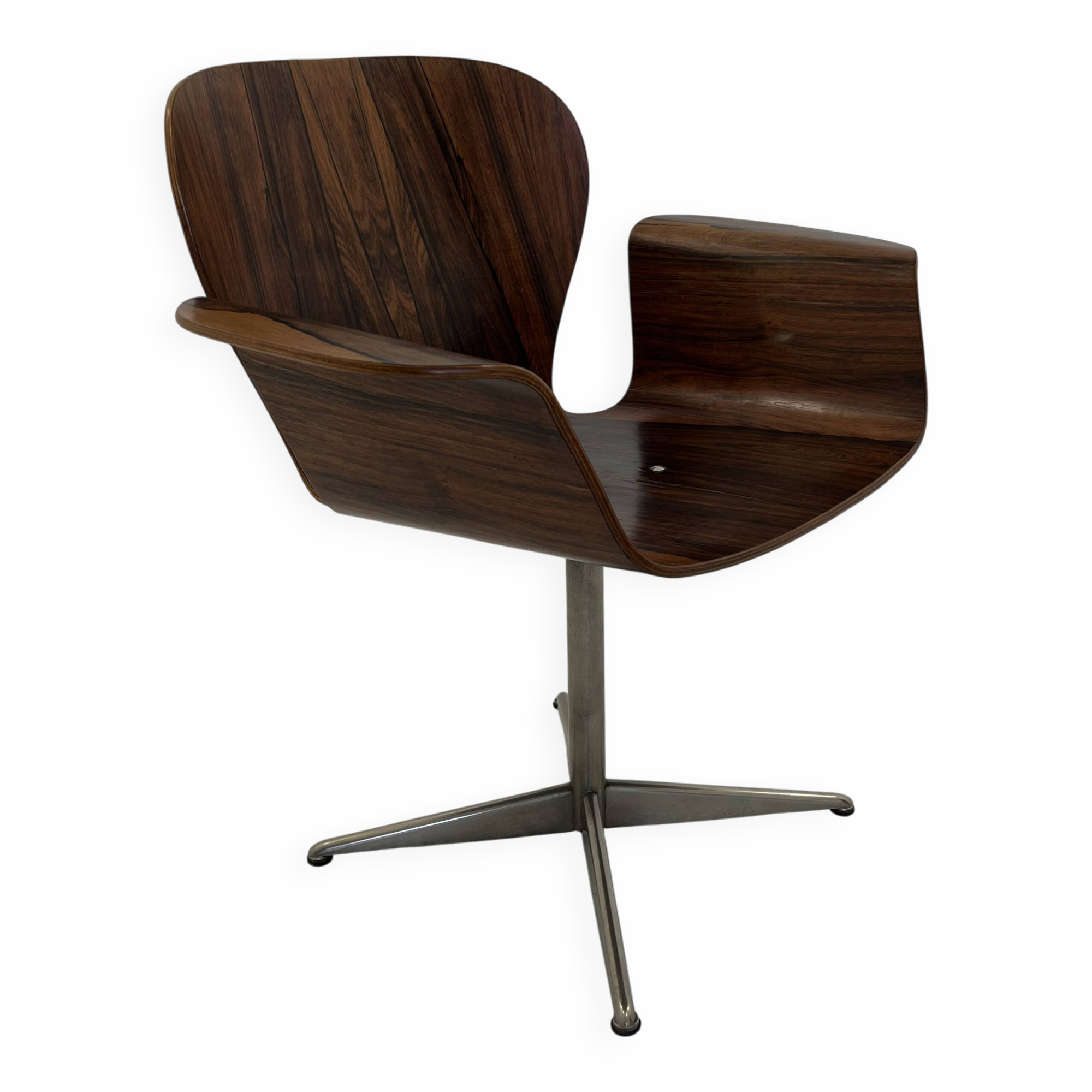 Mid-Century Plywood Focus Chair by A. Belokopytoff for Westnofa