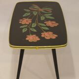 Vintage coffee table year 60 flower patterns
