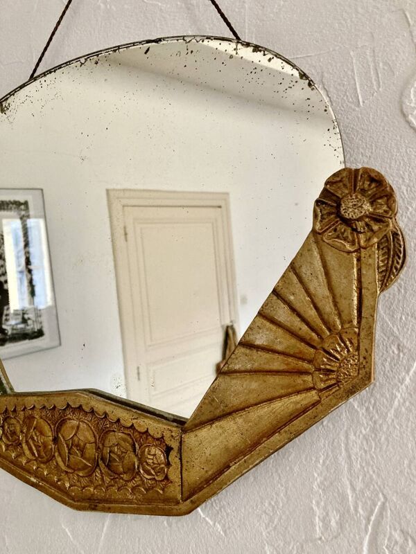 Miroir Art déco à suspendre, années 1930