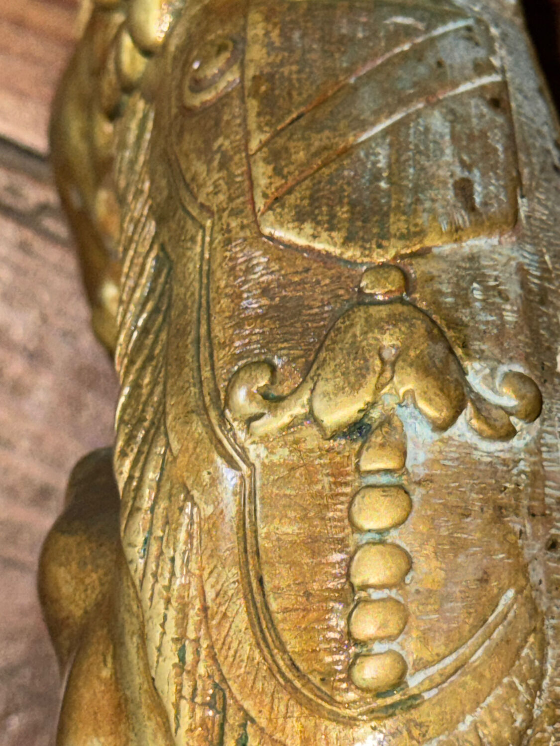 Chenets bronze griffins