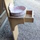 Fontaine sur support bois