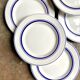 Lot de 6 assiettes à dessert en faïence italienne