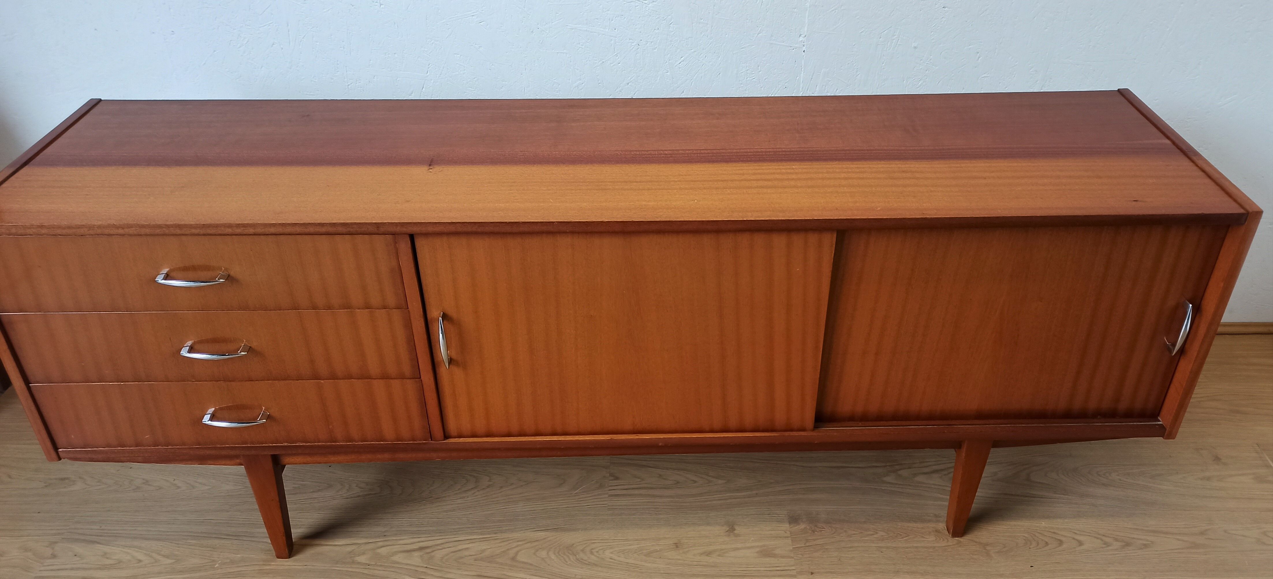 Modernist long sideboard of the 1970s.
