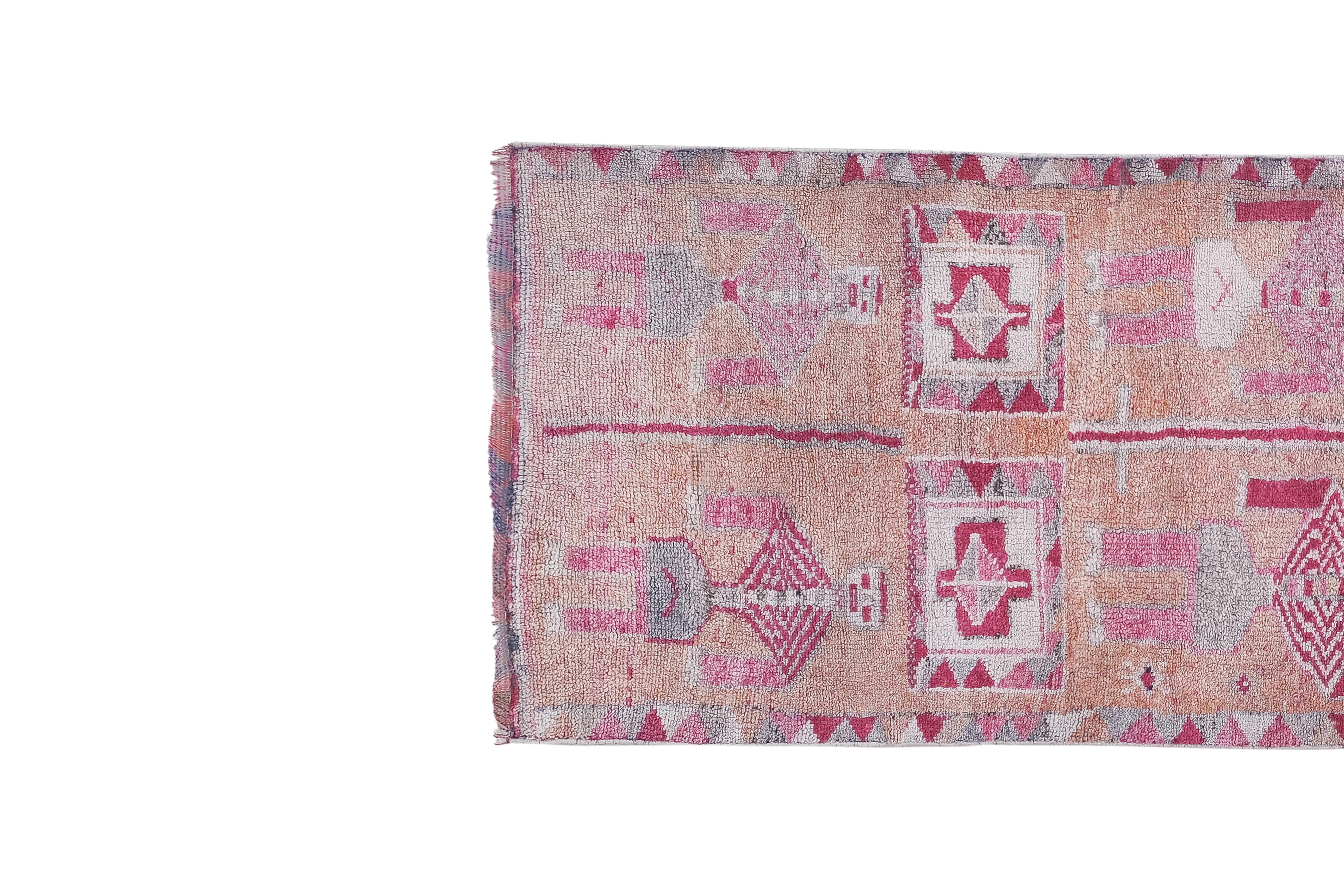 Vintage Turkish rug from Oushak, hand-woven100x284 cm