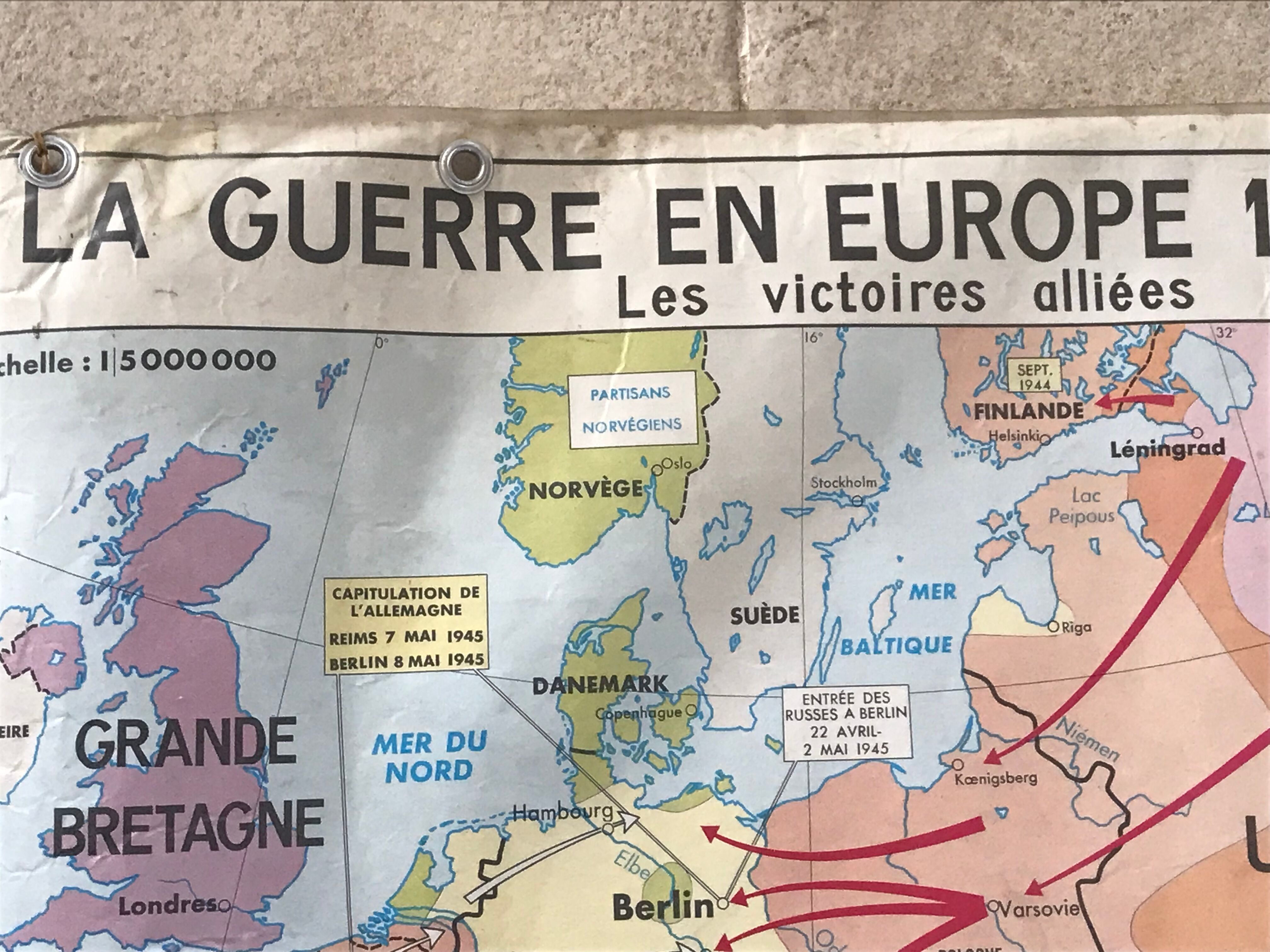 School poster School Map War 1939 1945