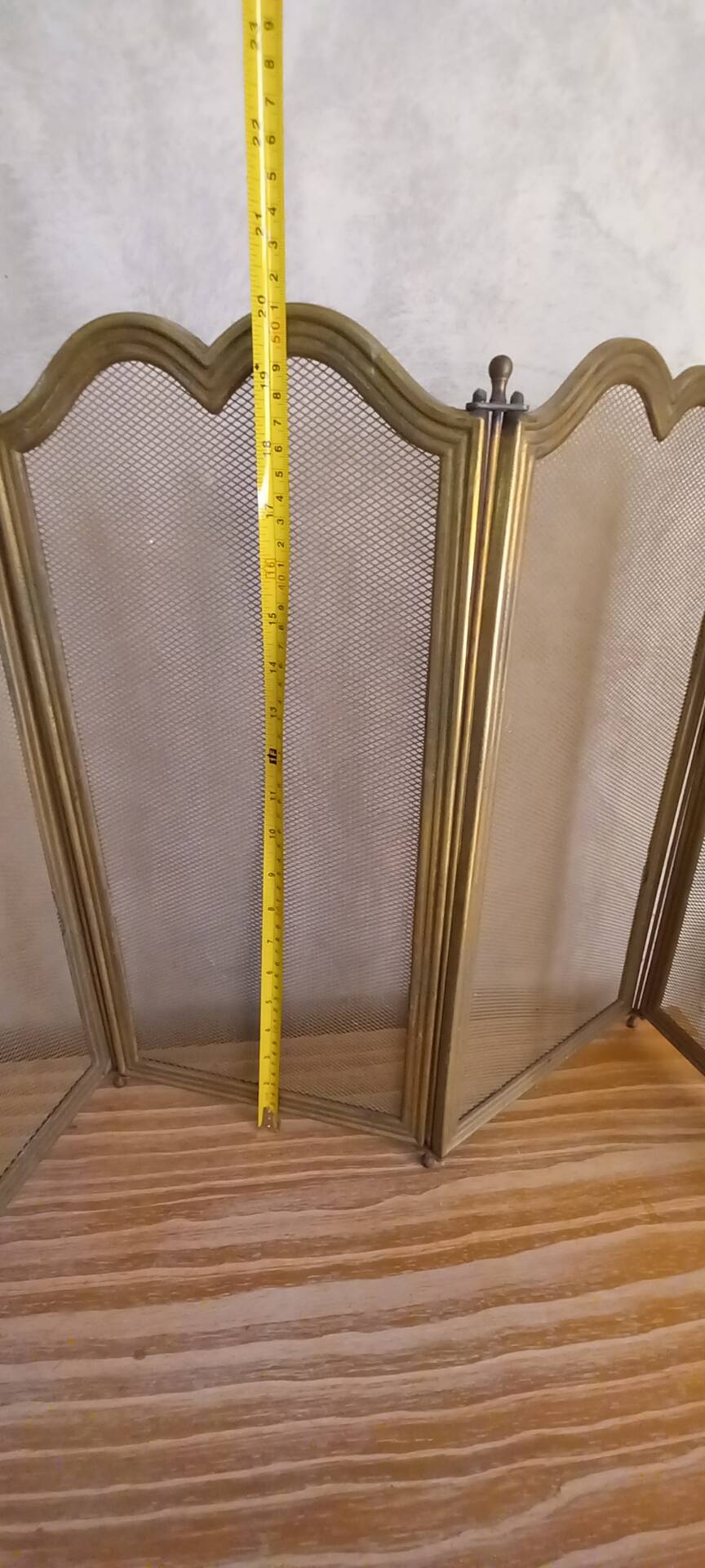 Brass fire screen