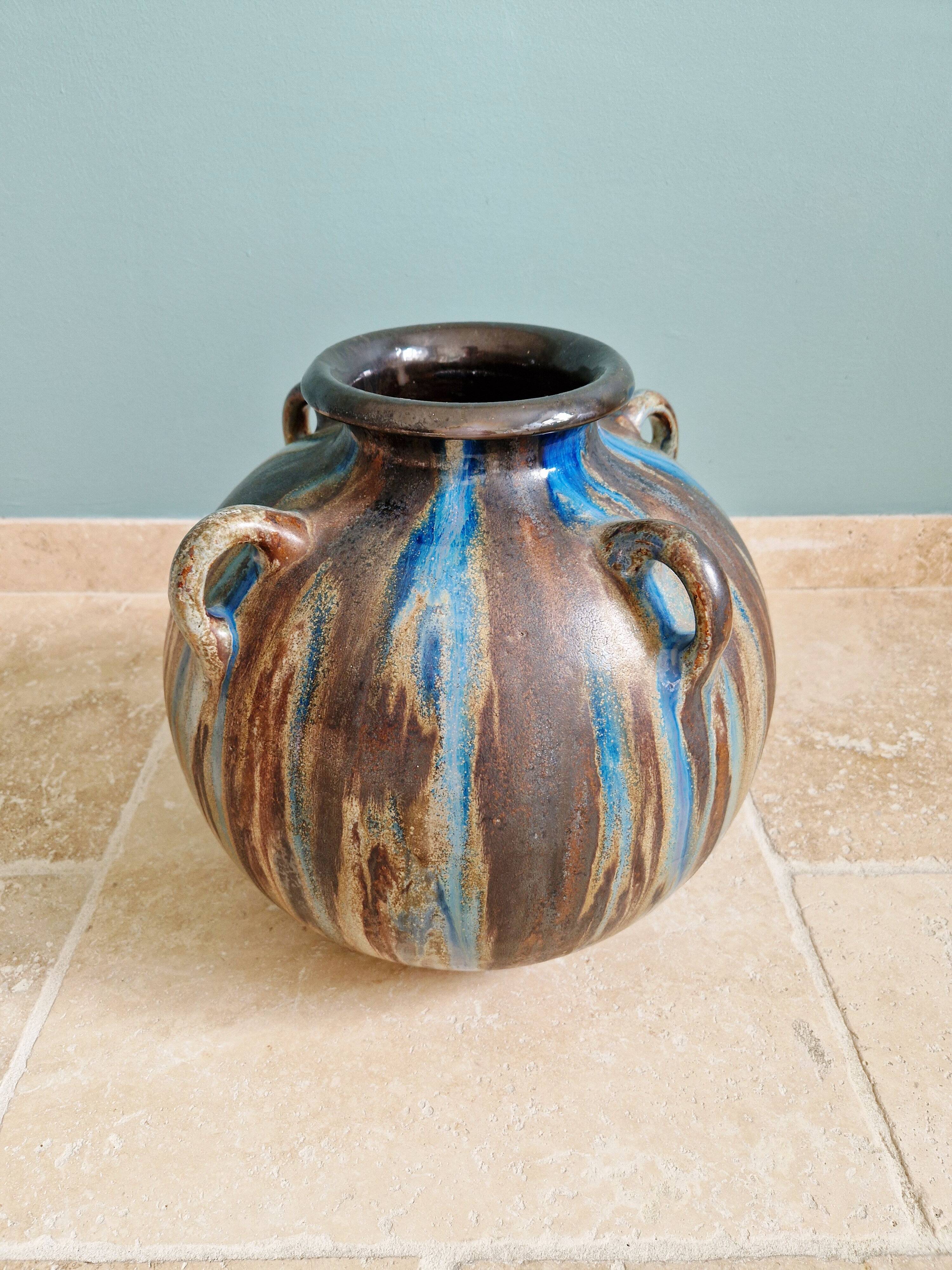 Large flamed stoneware vase, Roger Guérin