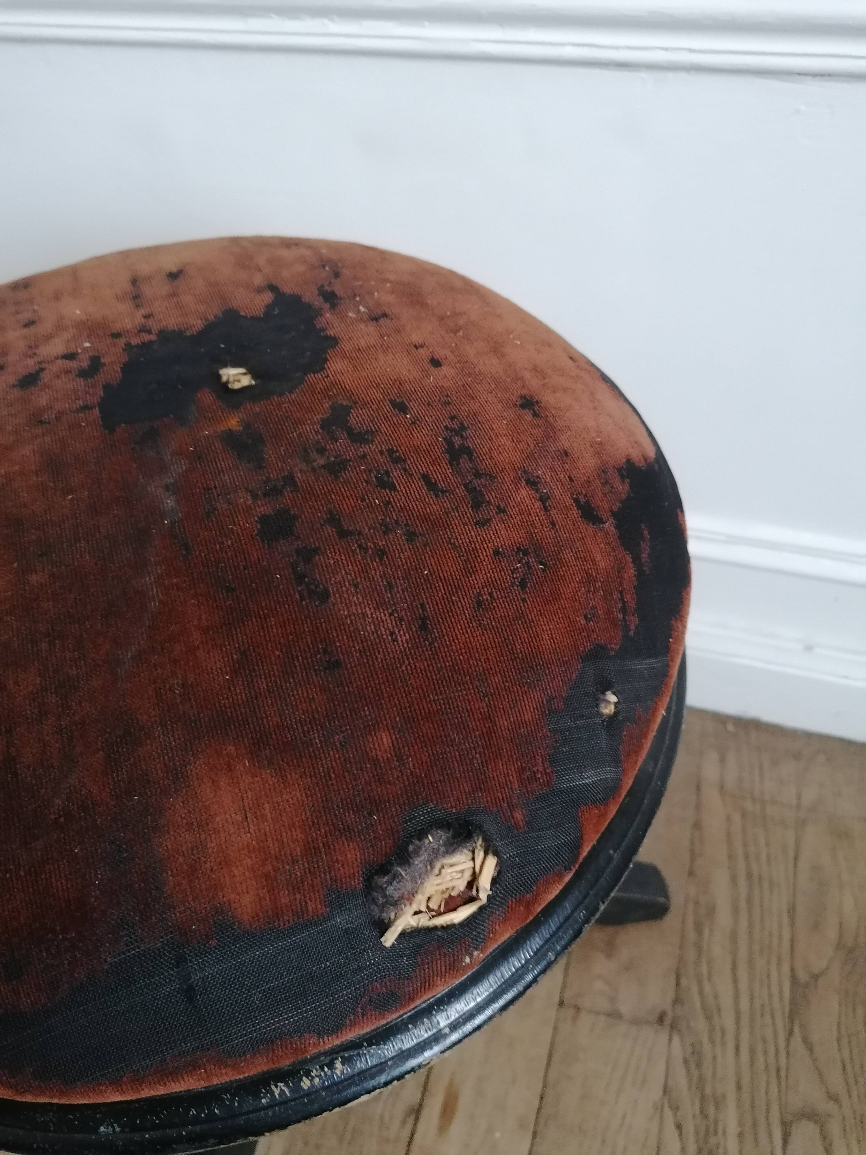 Napoleon III blackened wooden adjustable stool