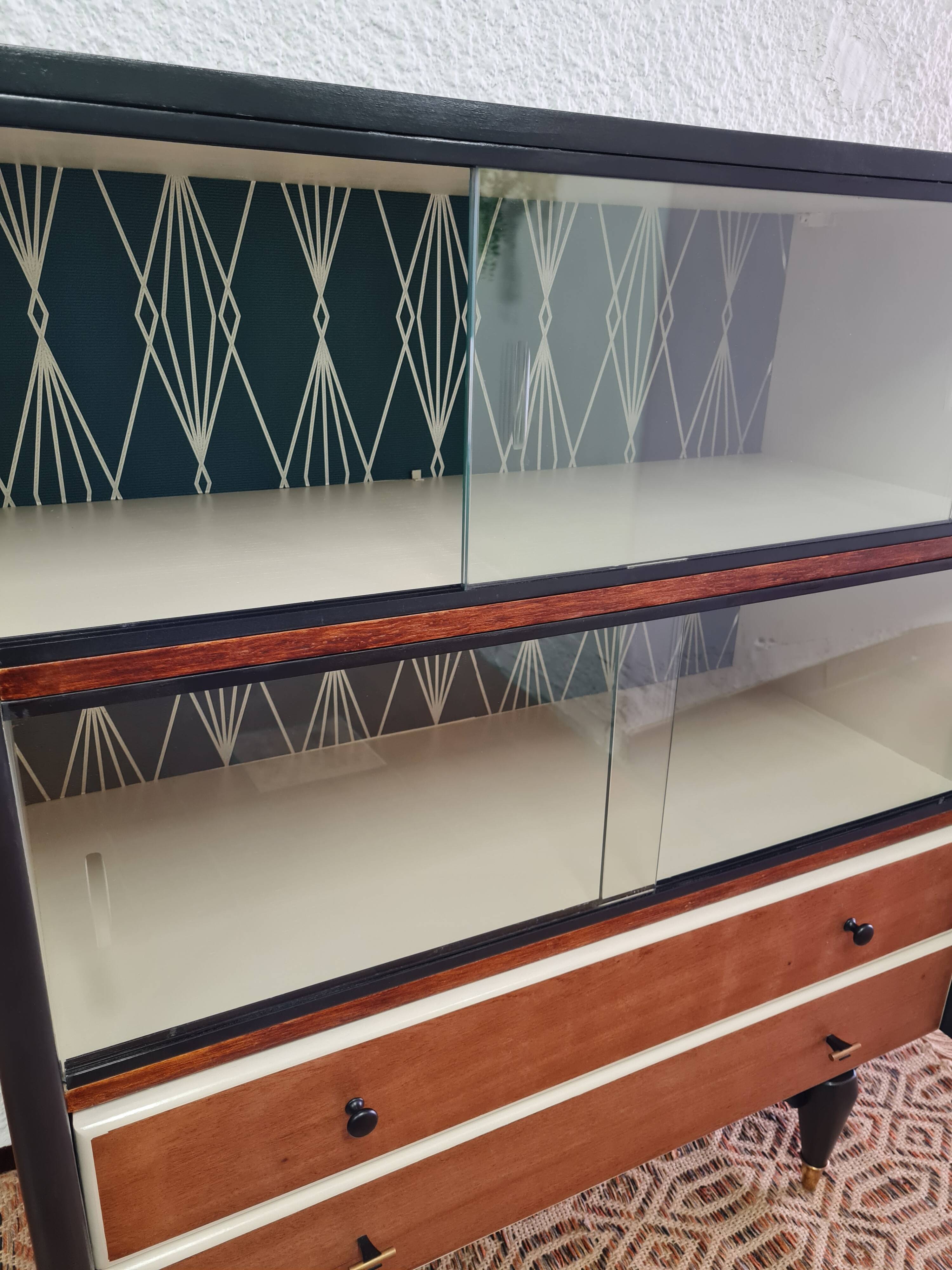 Vintage wooden showcase