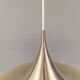 Golden semi hanging lamp, designed by bonderup & thorup Denmak 1974
