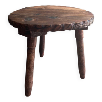 Table basse tripode ronde bois