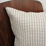 Coussin en lin "pied de poule" 40x40 cm