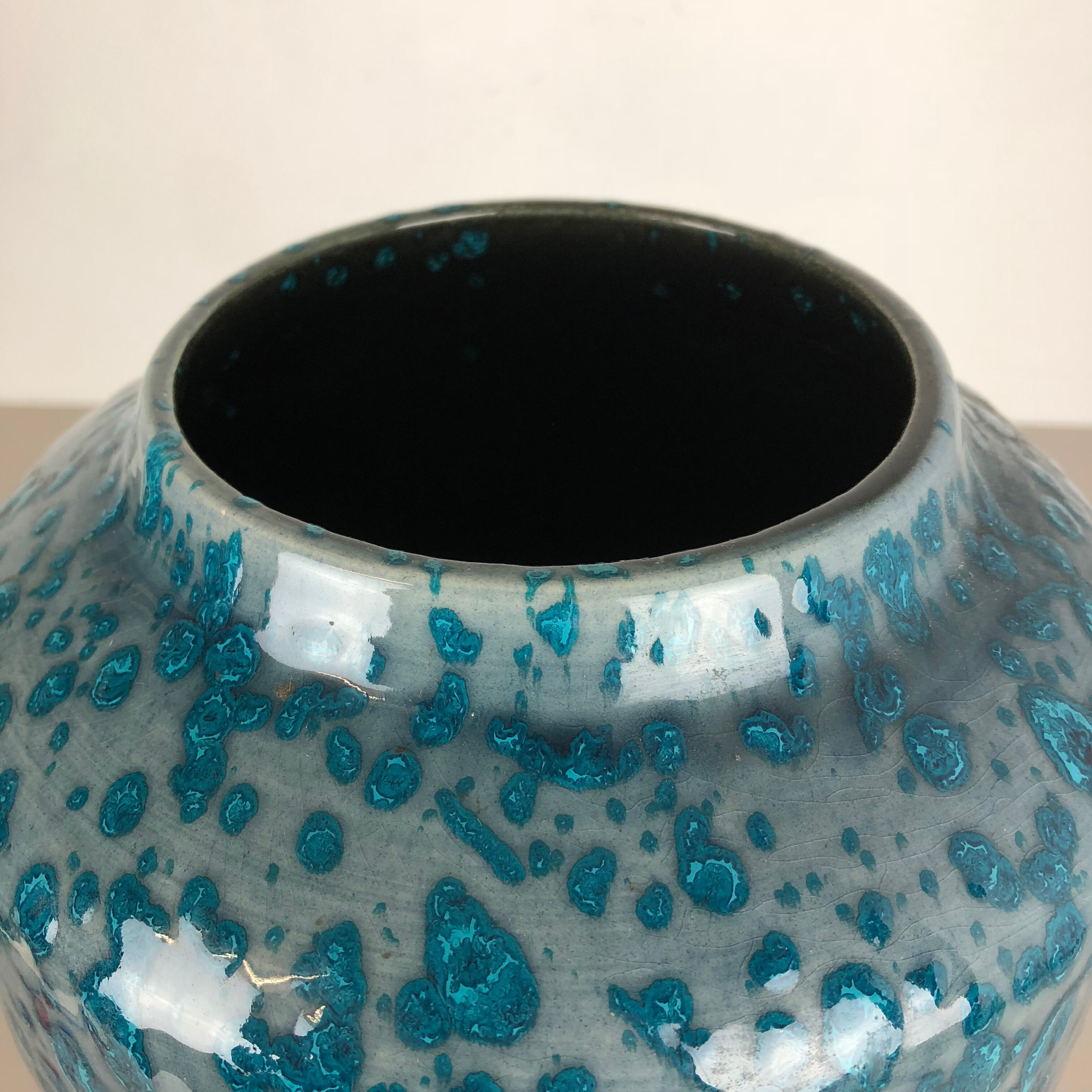 Fat lava multi-color 517-45 vase made by Scheurich, 1970s