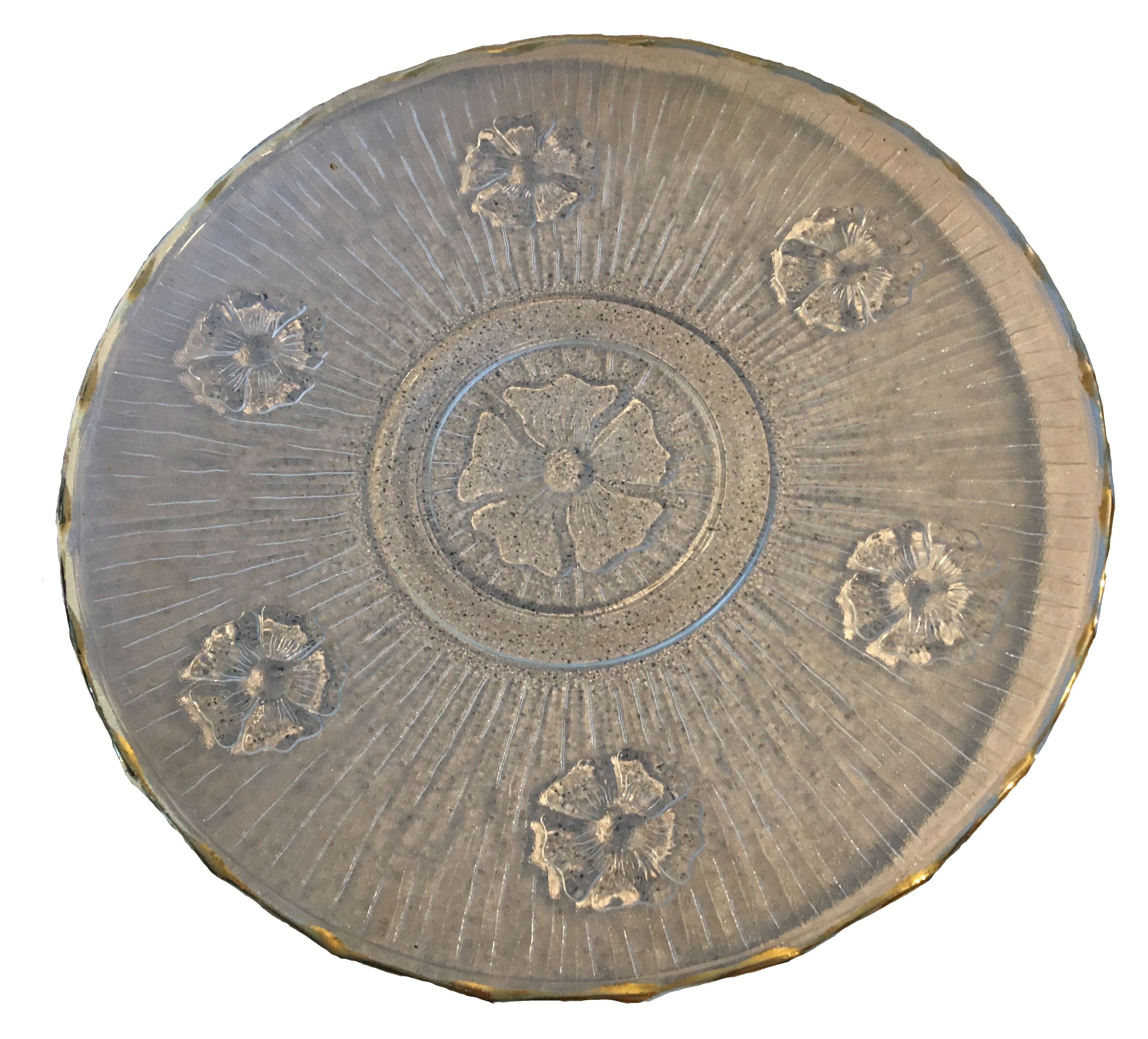 Round glass fruit dish