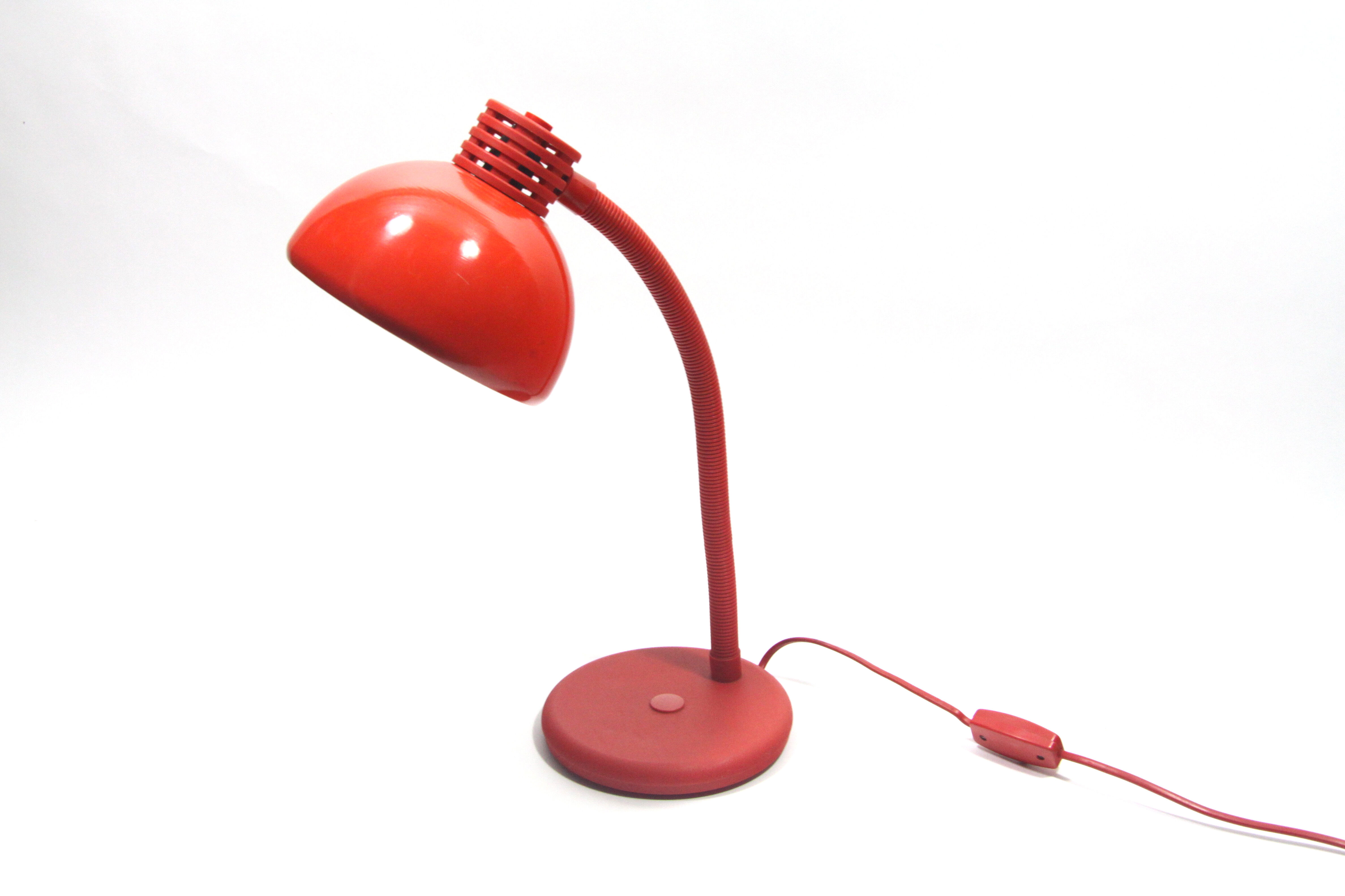 Red table lamp, USSR, 70