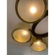 Contemporary Italian Oval Metal Gold Candlestick