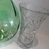 Carved crystal vase