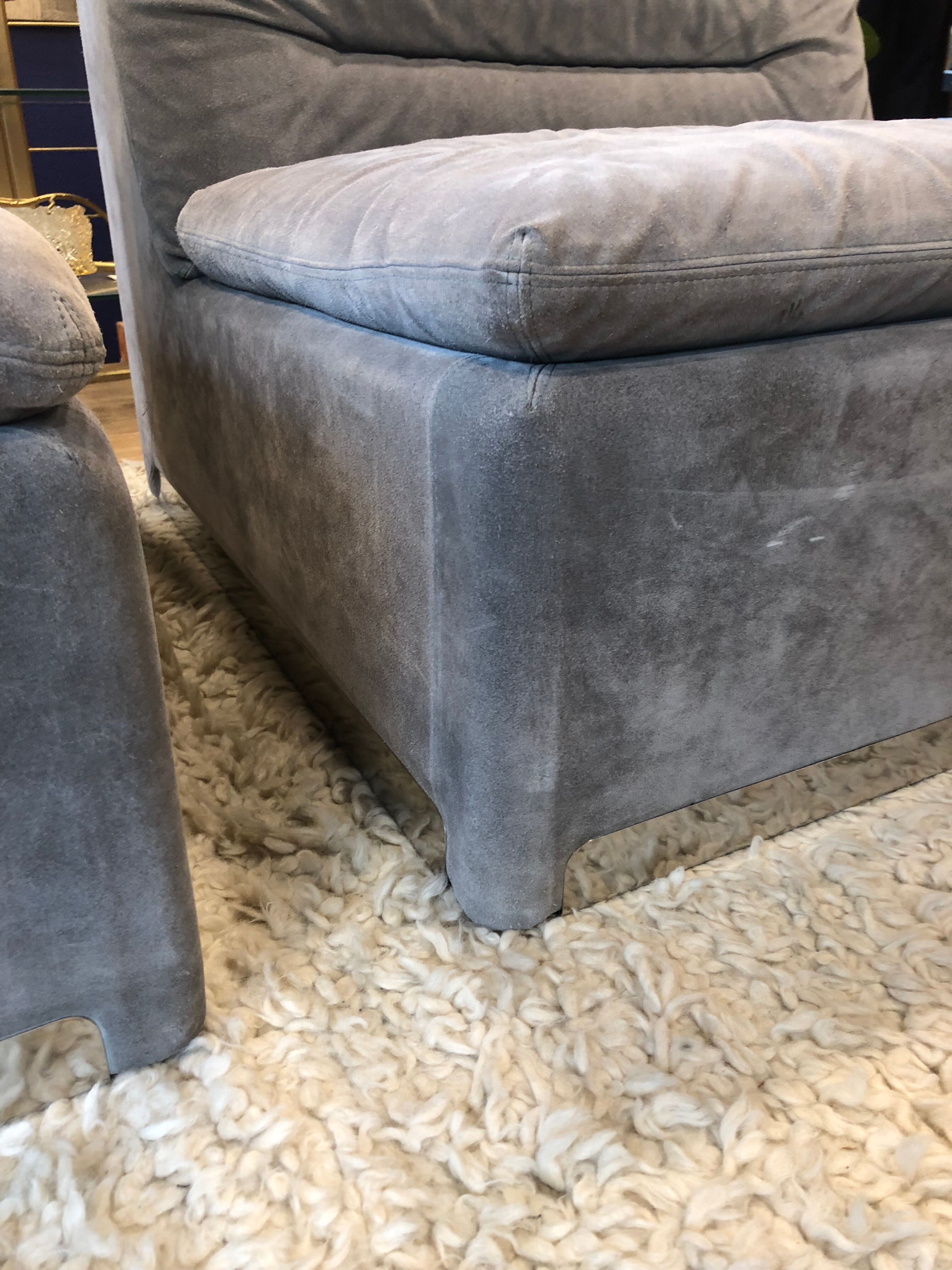 Pair of sofa-forming armchair designer Giovanni Offredi