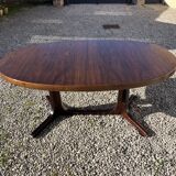 Vintage oval Baumann table in elm