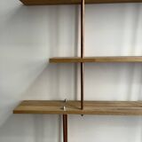 Oak and copper bookcase