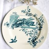 Assiettes plates anciennes terre de fer Salins Édouard Charbonnier
