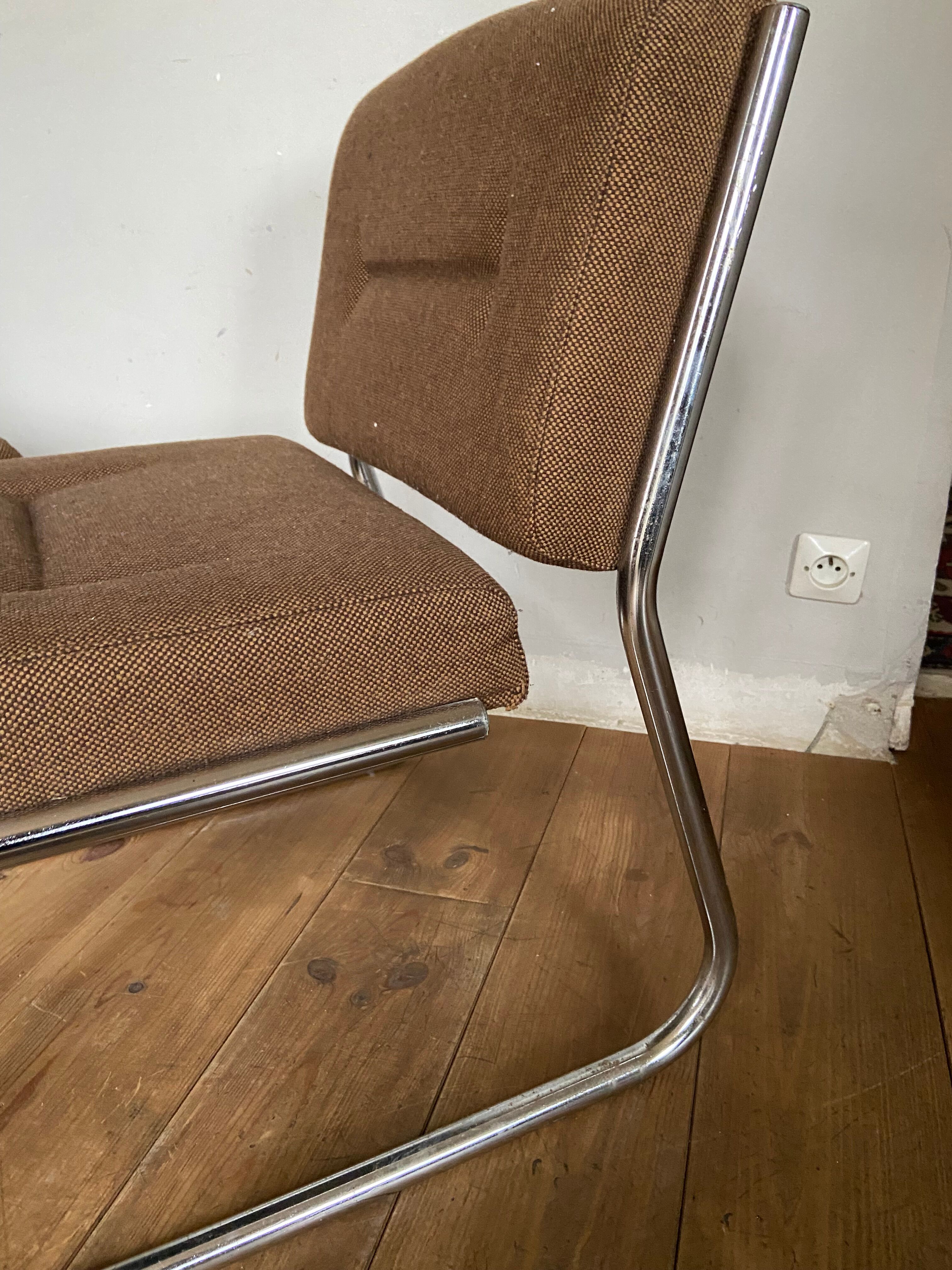 Pair of vintage chrome heaters 60s design