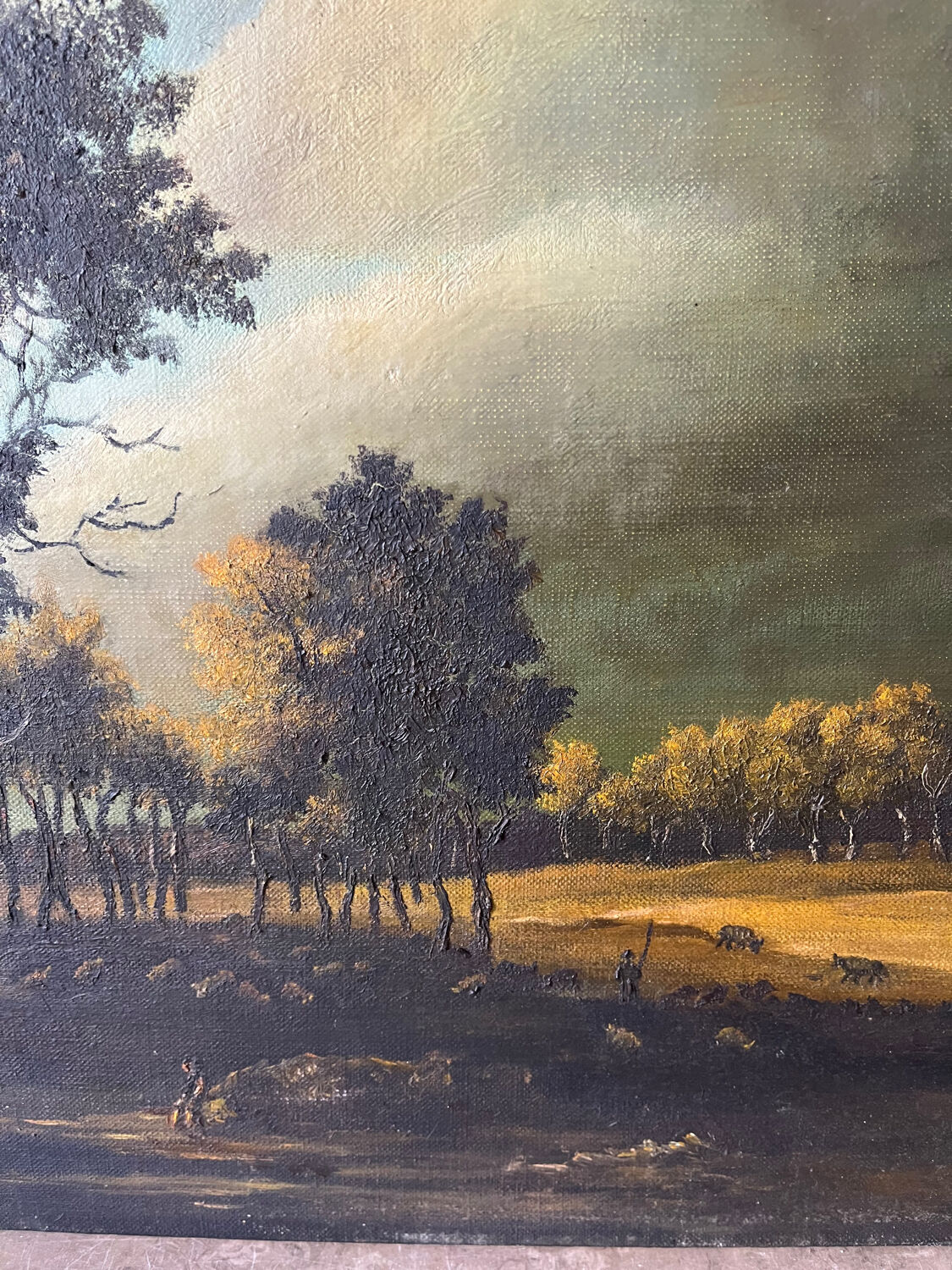 Landscape, oil on canvas, signed A. Santenas