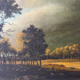 Landscape, oil on canvas, signed A. Santenas