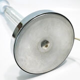 Lampe  à poser verre er metal chrome 1970's