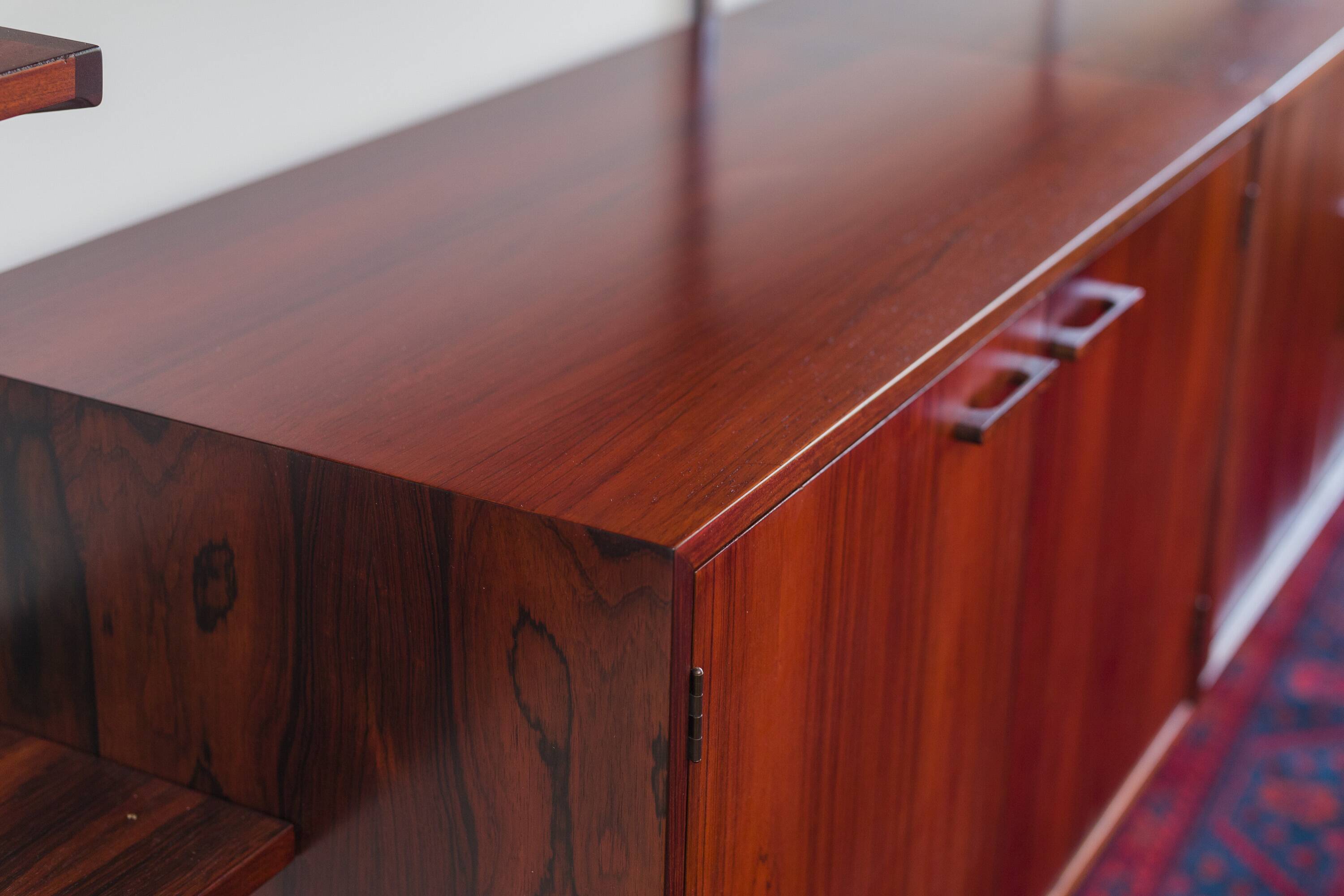 Rosewood Modular Wall Unit by Kai Kristiansen for FM Møbler, 1960s