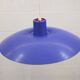 Blue Louis Poulsen PH 4/3 Pendant Lamp: 1970s Scandinavian Design
