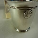 Silver metal timpani in its original case