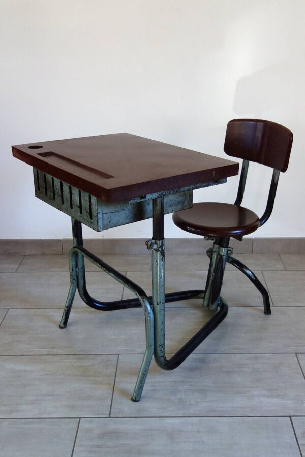 Ancien bureau écolier évolutif années 30