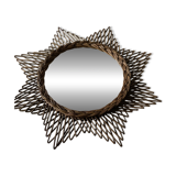 Rattan mirror