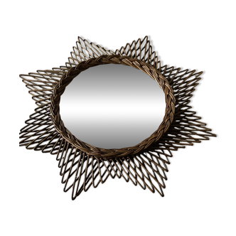 Rattan mirror