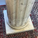 Column in solid white marble veined with grey, decorated with vertical fluting, 110 cm.