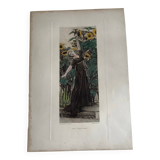Laurence Alma Tadema etching: Sunflowers