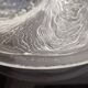 6 embossed glass oyster plates, 1970s Arcoroc France