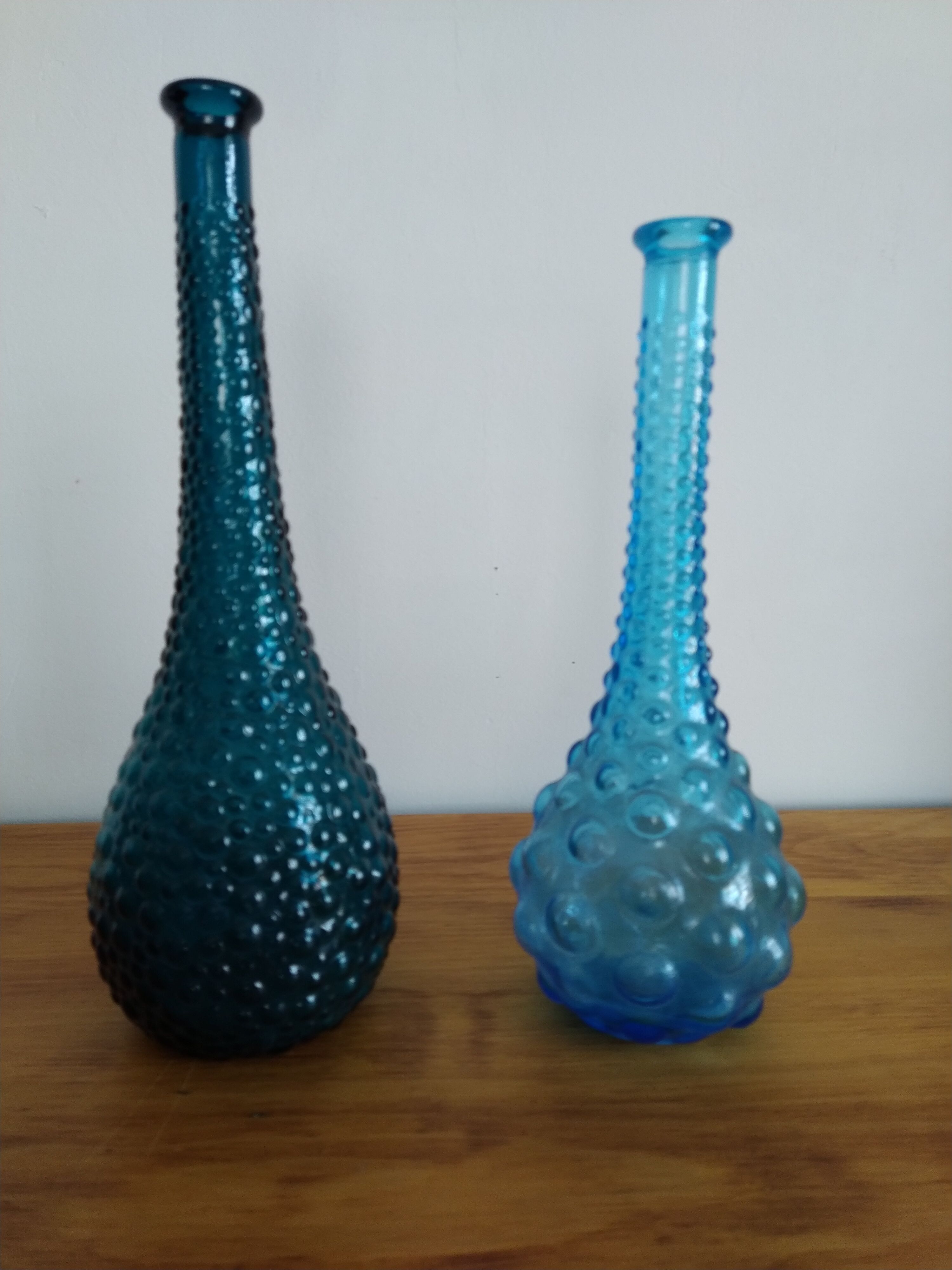 Bottle vase vintage molded glass