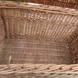 Old wicker basket chest storage