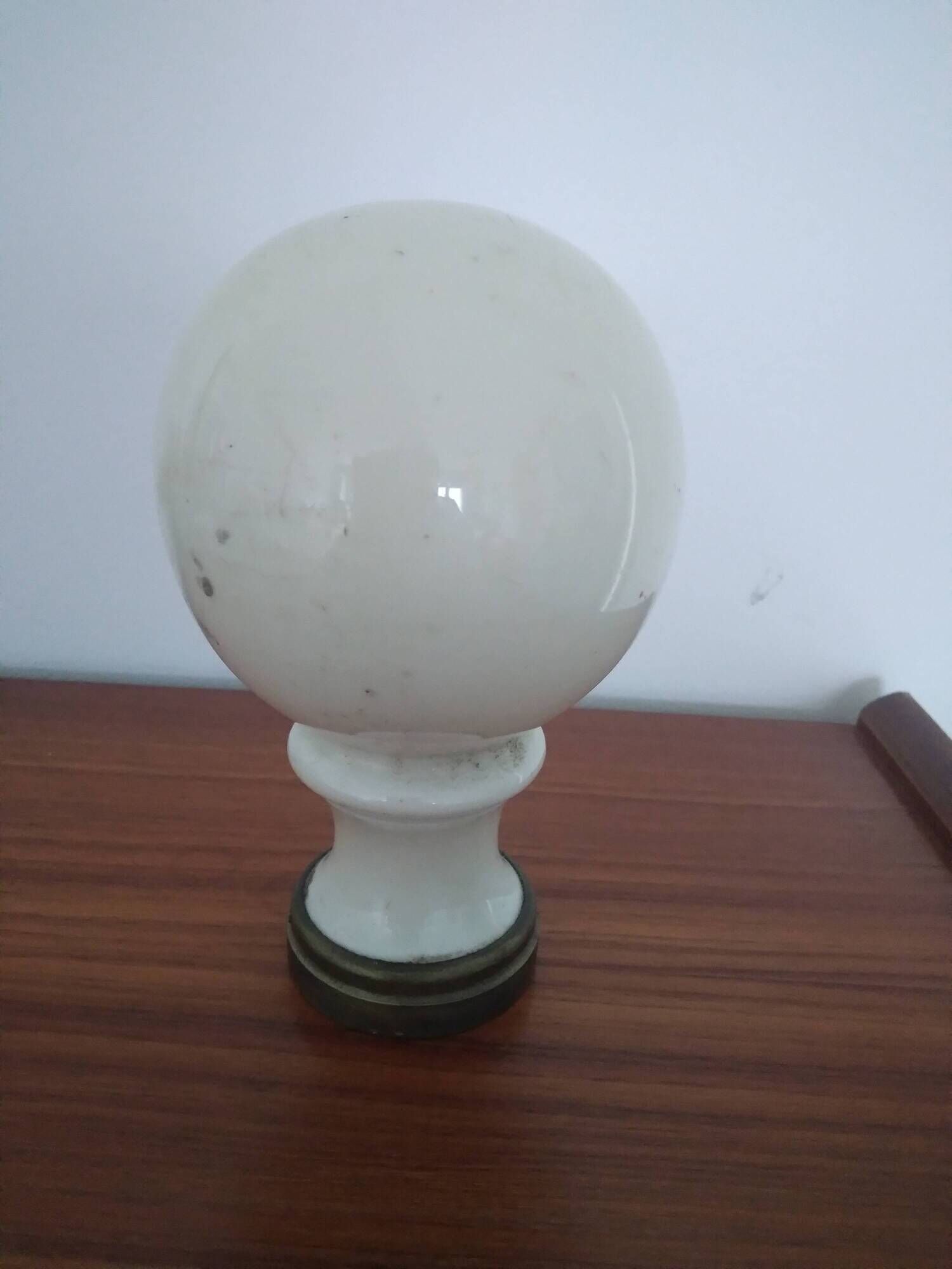 Napoleon III style porcelain and bronze staircase ball
