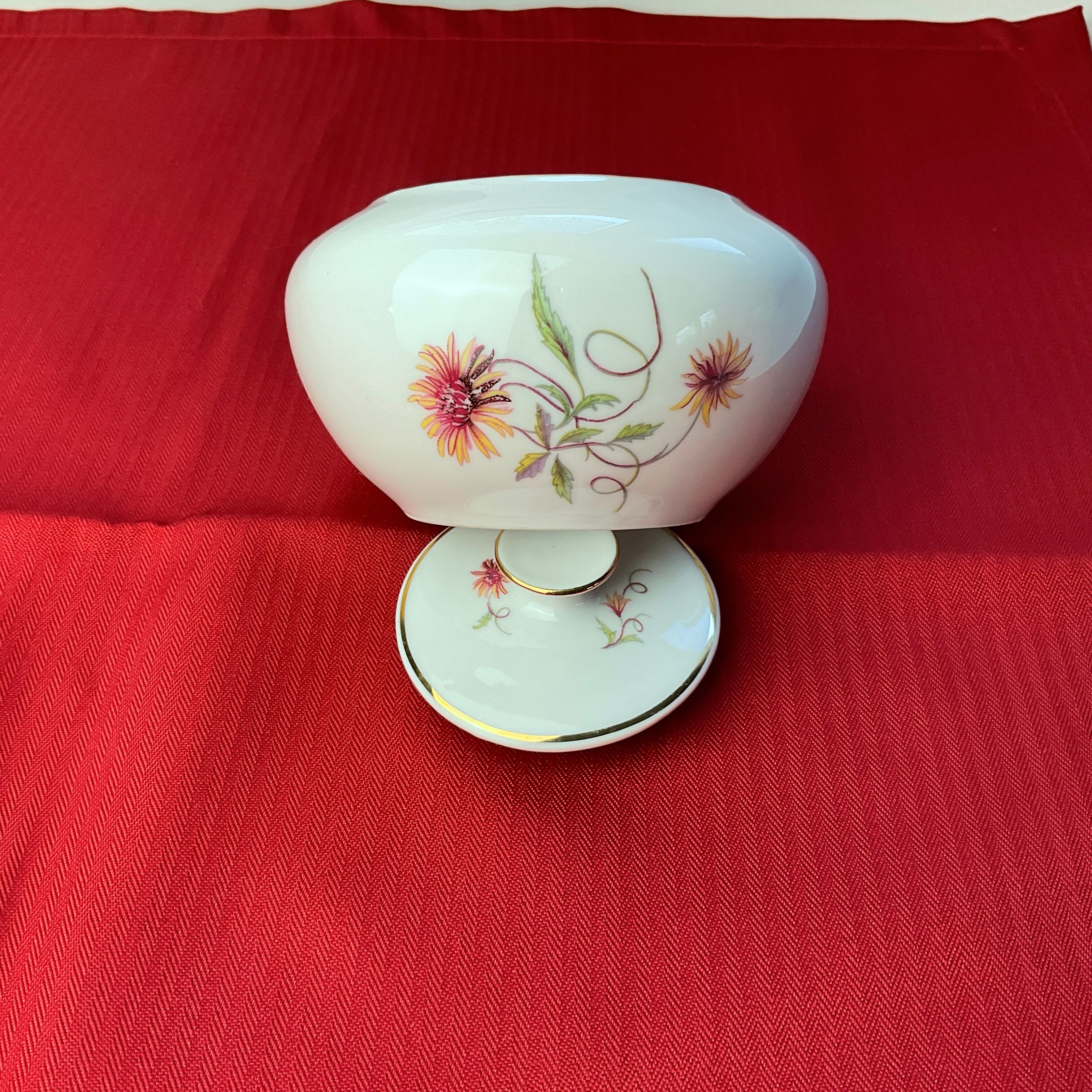 Vintage Veb Weisswasser sugar bowl 60 ́