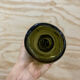 Bouteille en verre verte ancienne Wabi Sabi