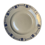 Vintage Luneville blue round dish