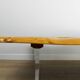 Table basse en frêne burr italien des années 50 'flottante' sur blocs de Lucite