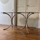 Table verre fumé /chrome vintage 70'