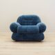 Blue armchair, Italian design, 1970s, production: Italy