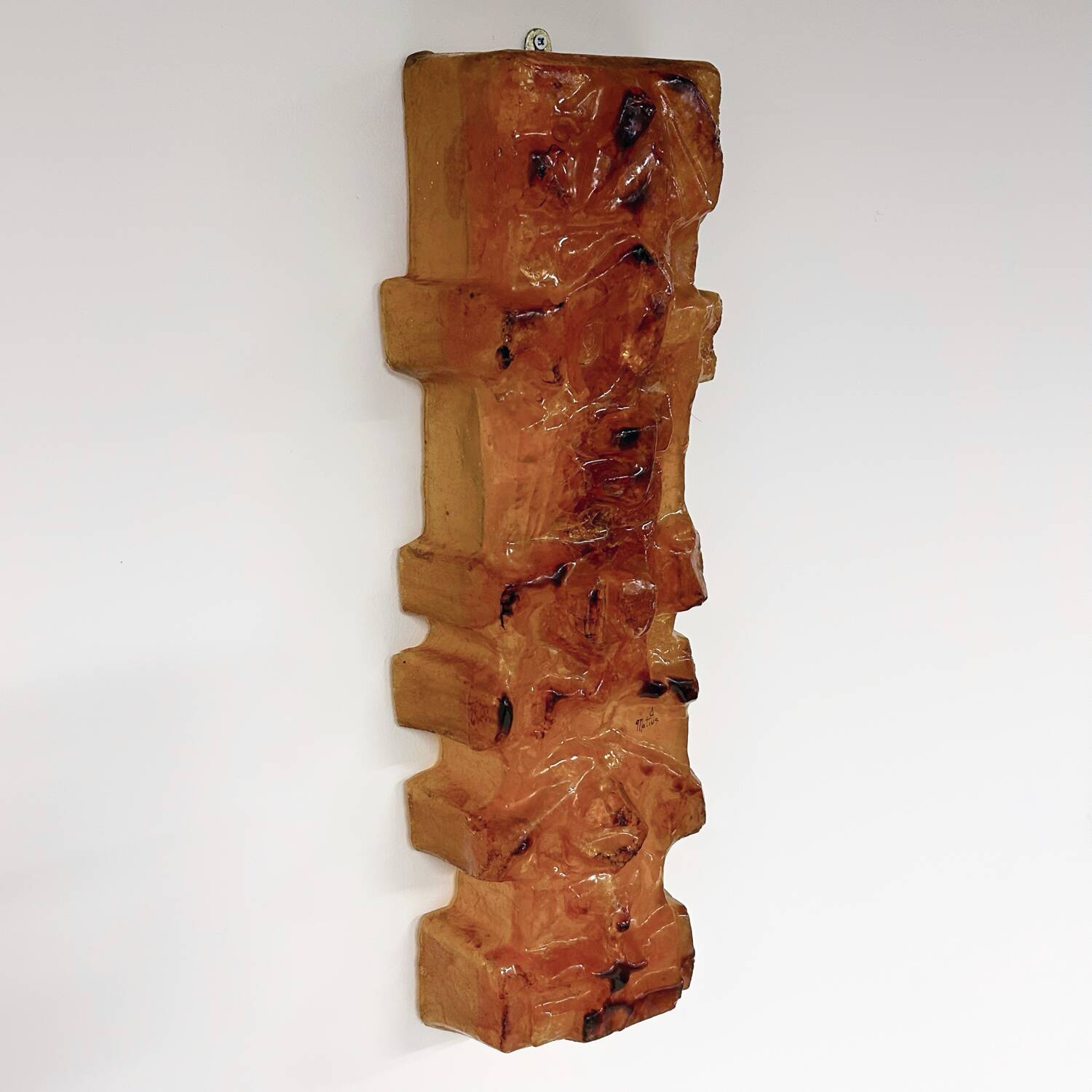 Brutalist wall sculpture by matius, france, 1970s